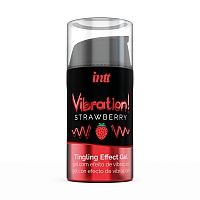 Жидкий интимный гель с эффектом вибрации Intt Vibration Strawberry, 15мл