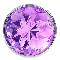 Большая анальная пробка Diamond Purple Sparkle XL