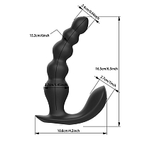 Анальный вибромассажер с пультом ДУ