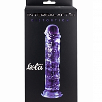 Прозрачный дилдо Intergalactic Distortion Purple, 18 см