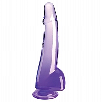 Фаллоимитатор фиолетовый King Cock Clear 8"