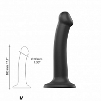 Фаллоимитатор Strap-On-Me Dildo Dual Density Semi-Realistic гнущийся, M, 18 см