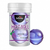 Лубрикант на масляной основе в виде двух шариков с ароматом винограда Aromatic Hot Ball