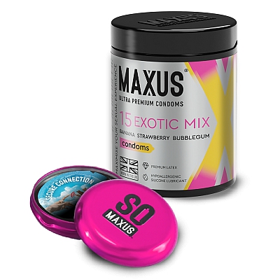 Презервативы Maxus Exotic Mix, ароматизированные, 15 шт