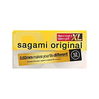 Презервативы Sagami Original 002 Extra Large полиуретановые, увеличенного размера 12 шт.