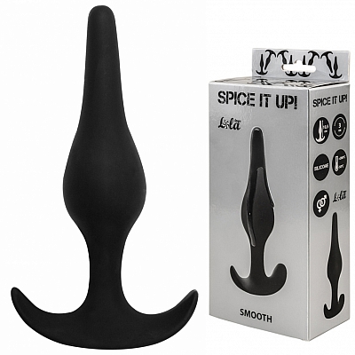 Анальная пробка Spice it up Smooth Black, 12,5 см